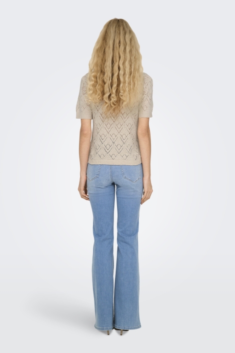Only onlsunny s/s structure pullover knt